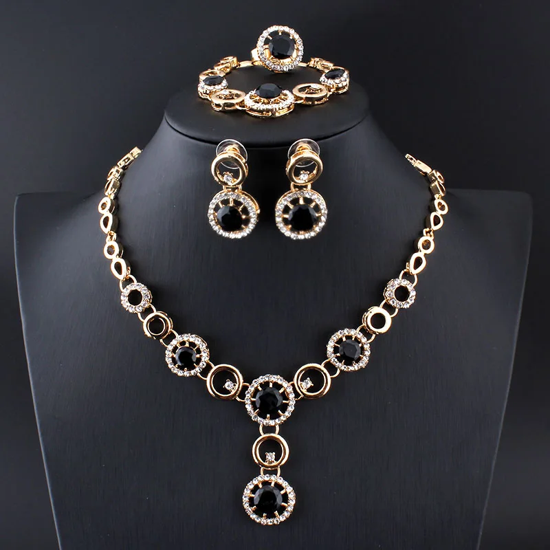 Ювелирный Комплект из колье и серёг с австрийским кристаллом|necklace earrings bracelet|earrings