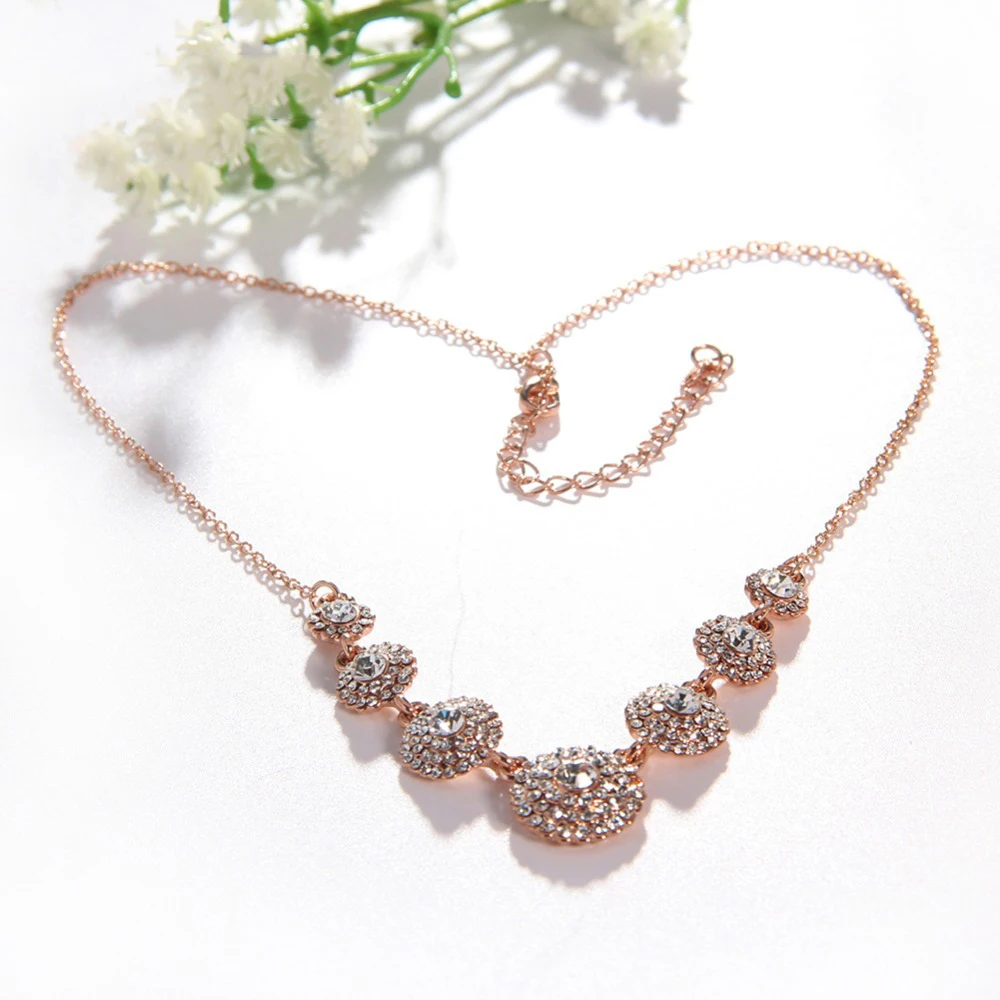 Женское Ожерелье с кристаллами ERLUER роскошное короткое ожерелье из розового