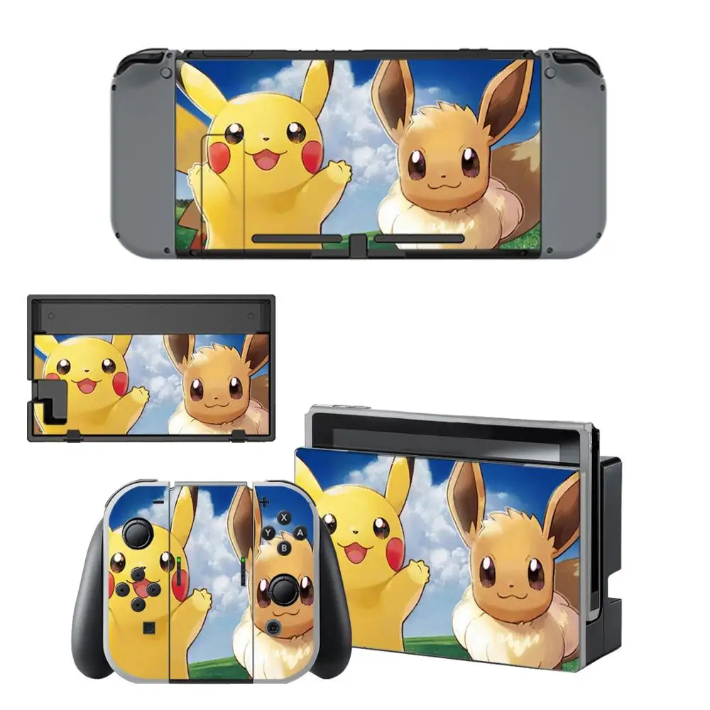 Pokemon Go Pikachu NAND переключатель Виниловая наклейка для nintendo переключатель консоль и контроллер Набор для кожи