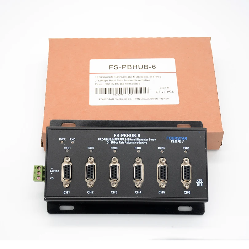 6 портовый изолированный PROFIBUS/MPI/PPI концентратор реализации PROFIBUS тип шины звезда и