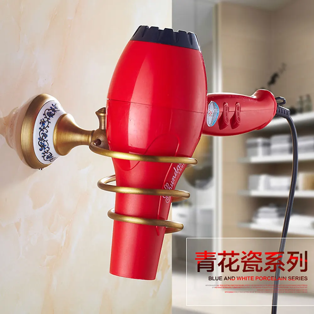 Антикварная керамическая настенная полка для ванной сушилка волос подставка