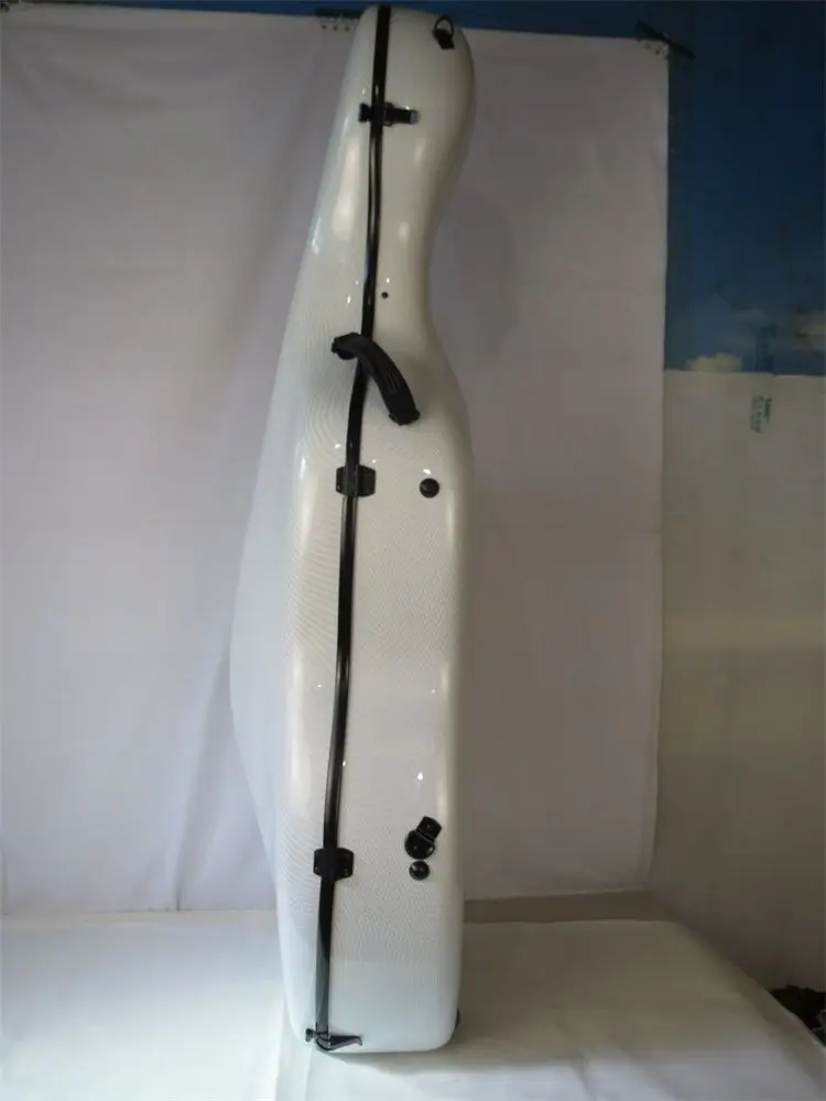 Чехол для виолончели из твердого углеродного волокна белого цвета 4/4 два