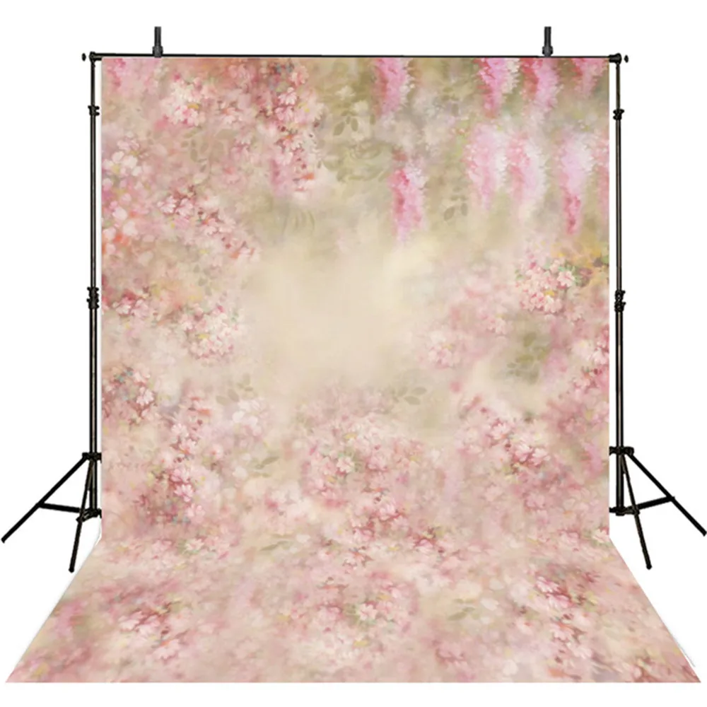 Фон для фотосъемки новорожденных детей розовый фон с цветочным принтом детской