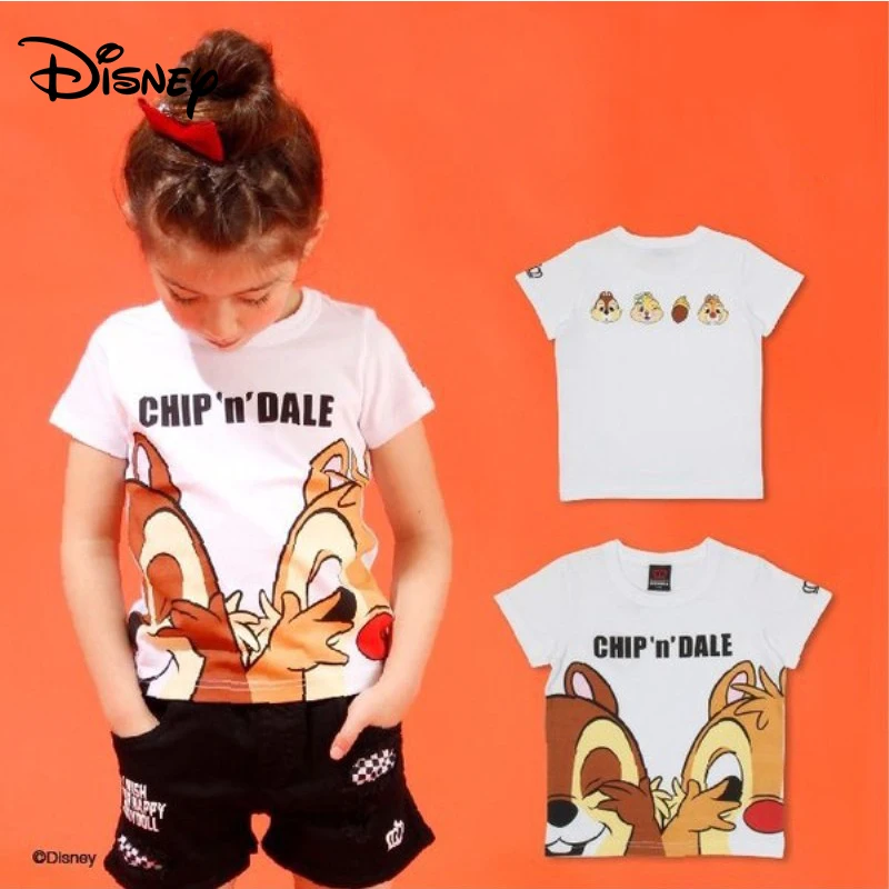 Disney Minnie mouse футболка с мультяшным рисунком для мальчиков и девочек хлопковая