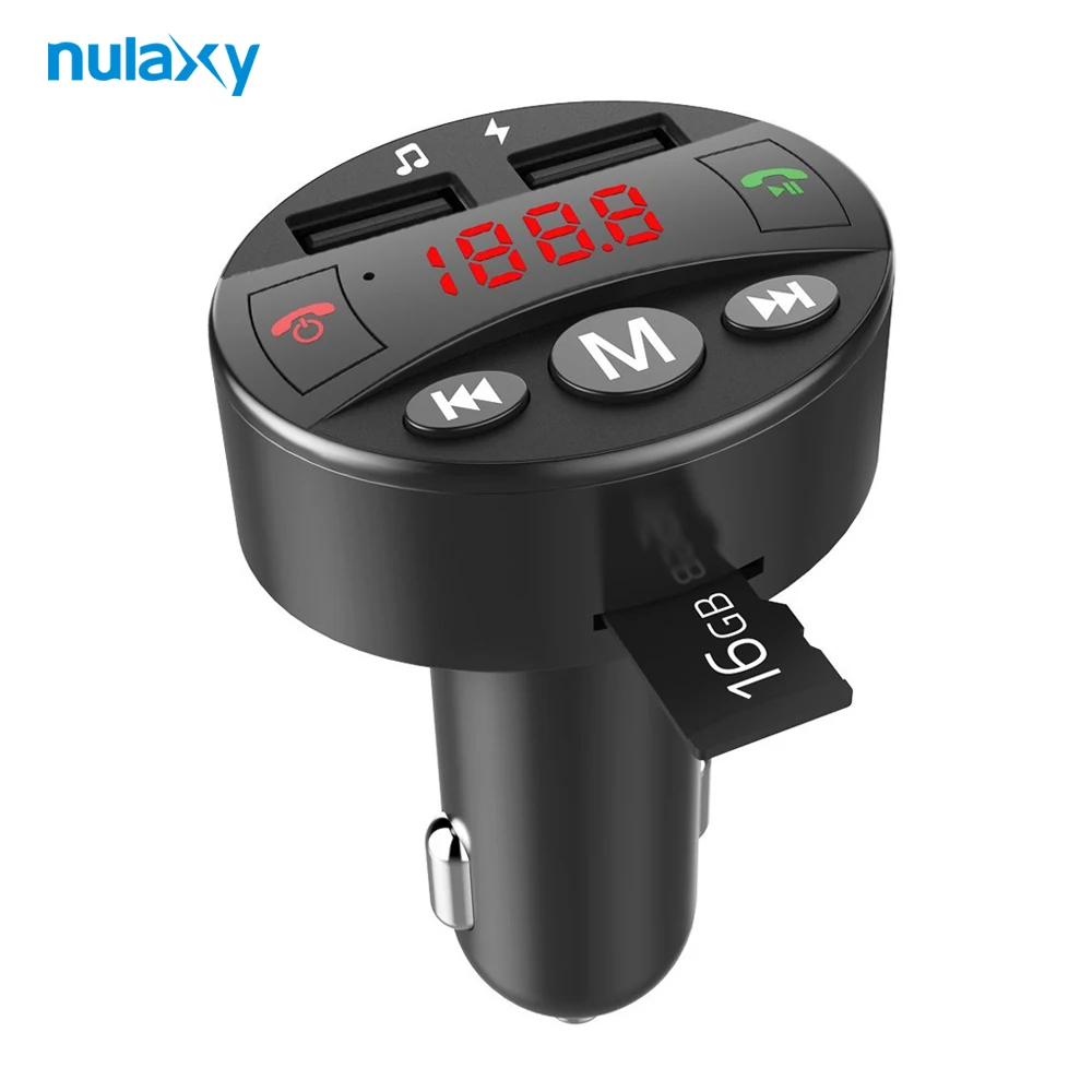 Nulaxy FM передатчик Bluetooth Car Kit MP3 плеер fm модулятор Hands free Поддержка bluetooth TF карта USB Disk