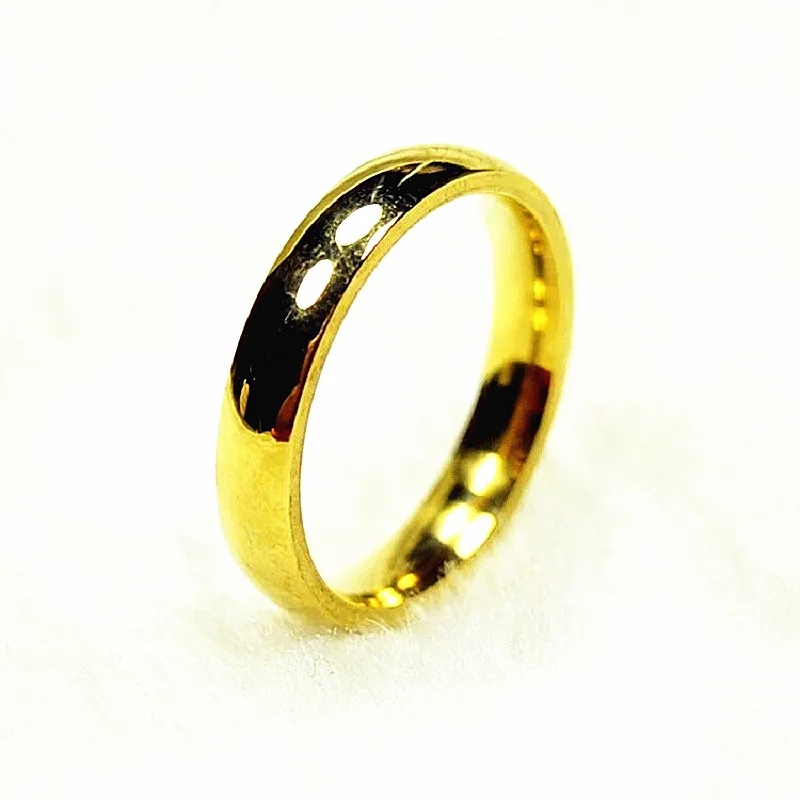 Кольца из нержавеющей стали позолоченные ширина 6 мм 50 шт.