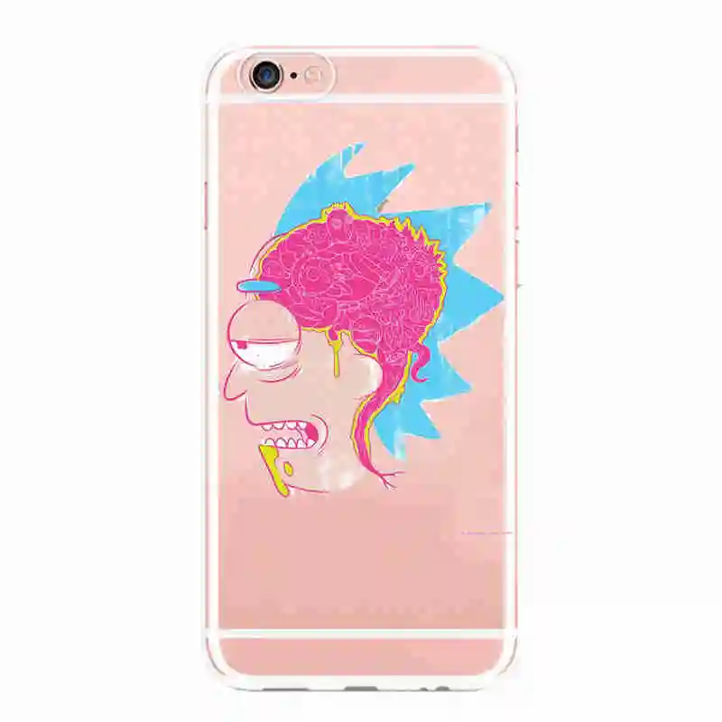 Забавный Прозрачный чехол для телефона Rick and Morty iphone 8 Plus 7 6 S 5 5S SE мягкие