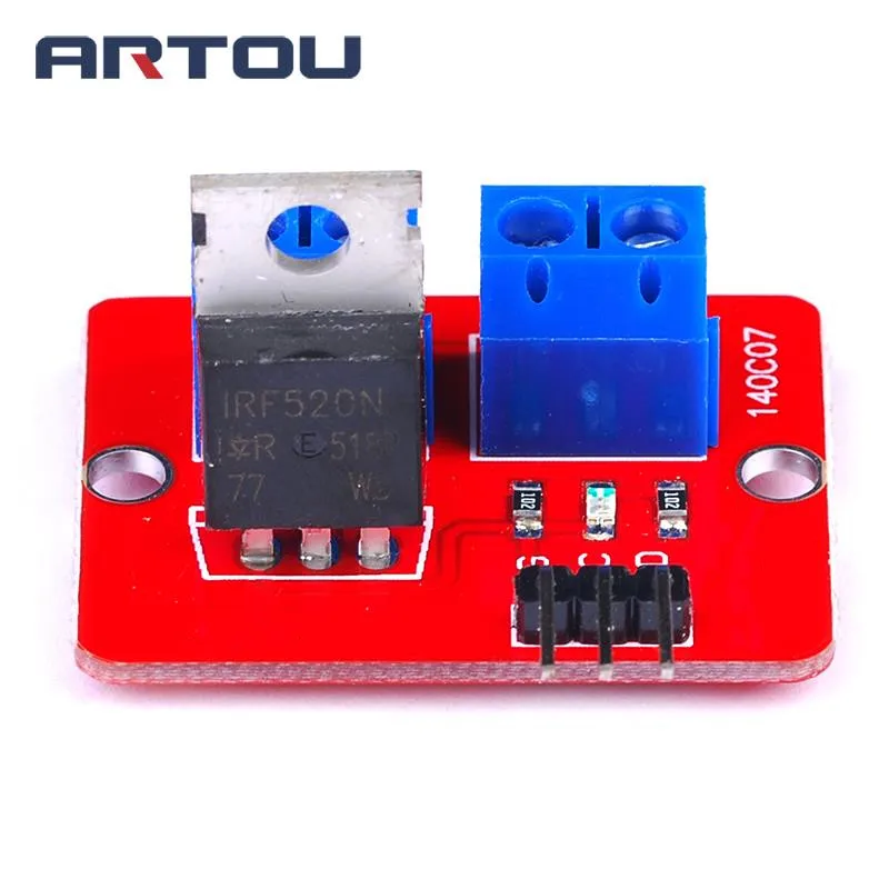 0-24 в топ Mosfet Кнопка IRF520 драйвер MOS модуль для Arduino MCU ARM Raspberry pi | Электронные