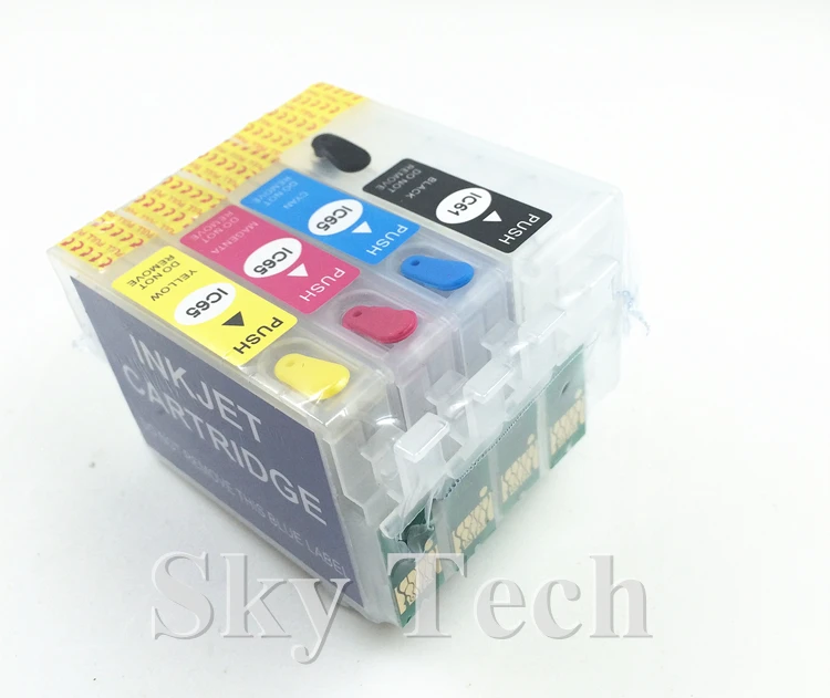 Фото Пустые пополняемые картриджи для чернил для I IC61 IC65, для Epson PX-673F 1600F 1200 1700F, с чипами ARC №2