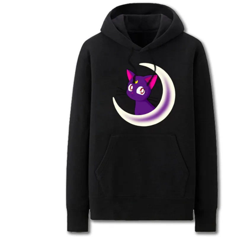 Толстовка унисекс с героями аниме Sailor Moon Lovely Black Cat Luna Pretty Warrior пуловер Свитшот |