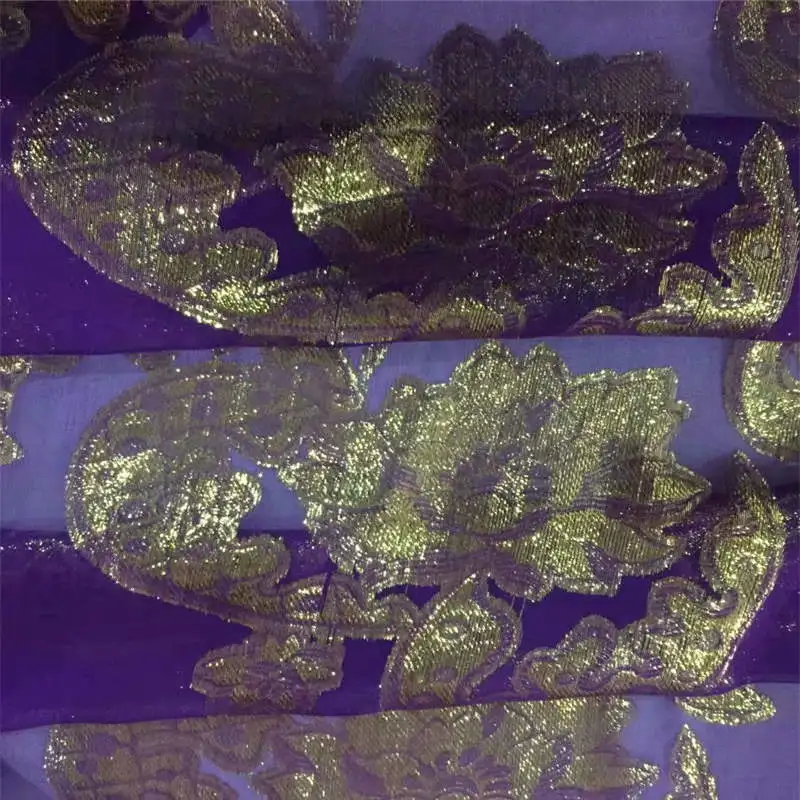 Новая высококачественная африканская металлическая Шелковая Ткань 5 ярдов+ 2 ярдов шифоновая африканская шелковая ткань для девушек праздничная одежда! LXF61516