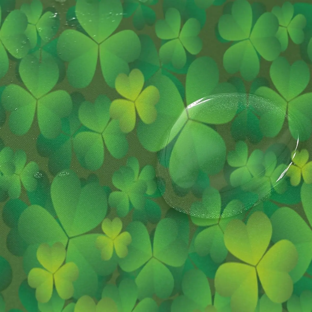 Happy St. Patrick's Day Shower Curtain and Mat Set Spring Leaves Shamrock Waterproof Fabric Bathroom | Дом и сад