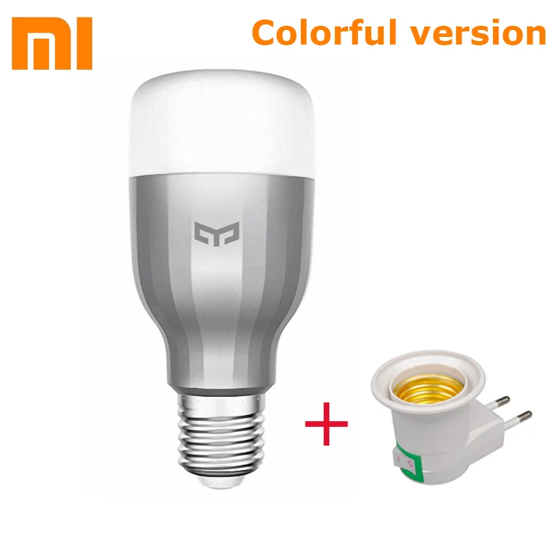 Xiaomi Yee светильник светодиодный умная лампа(цветная) E27 9 Вт 600 люмен лампа mijia Xiaomi смартфон WiFi Пульт дистанционного управления