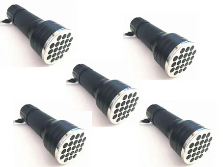 Светодиодный УФ фонарик Миниатюрный алюминиевый Ультрафиолетовый фонарь с 21