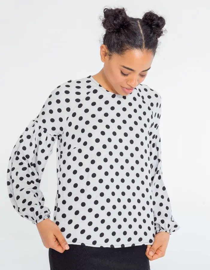 Шана Blusa Magna Abullonada Gris. 74802 801 SS18| |