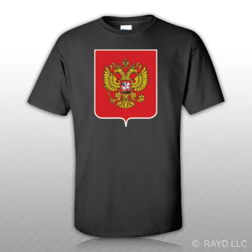 Русский герб футболка Бесплатная наклейка российский флаг Русь ру | Мужская