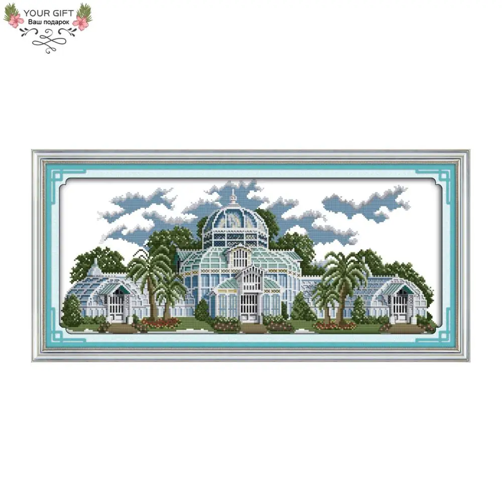 

Your Gift F168 14CT 11CT Counted and Stamped Home Decoration Crystal Palace Needlepoint Needlework Embroidery Cross Stitch kits