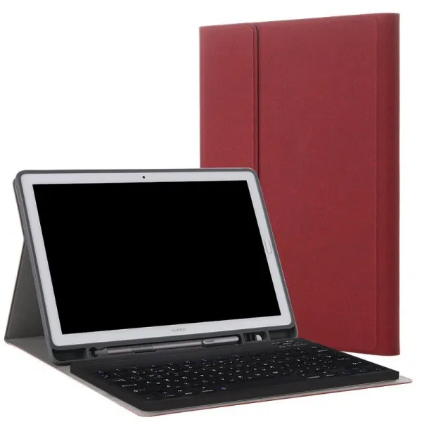 keyboard red case Клавиатура с русской кириллицей, для huawei Mediapad M5 10 Pro 10,8 CMR-W19 CMR-W09 CMR-AL09 с карандашница чехол Bluetooth клавиатура - Цвет: keyboard red case