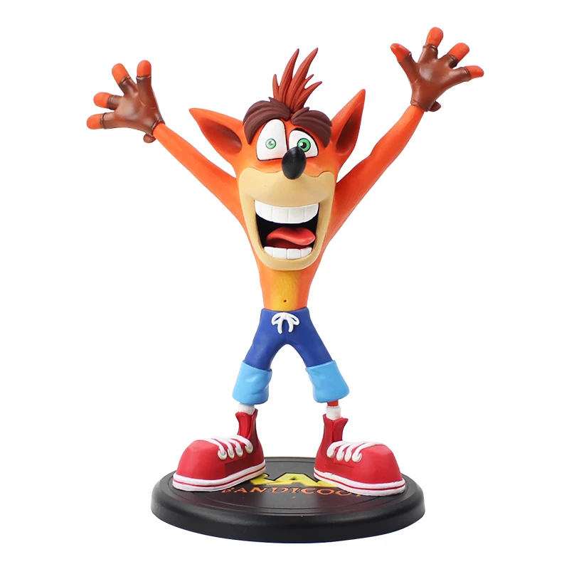No Color Box 23 см Crash Bandicoot фигурка игрушки Bandicoot волк окрашенная статуя отличный подарок для детей - Цвет: No Color Box