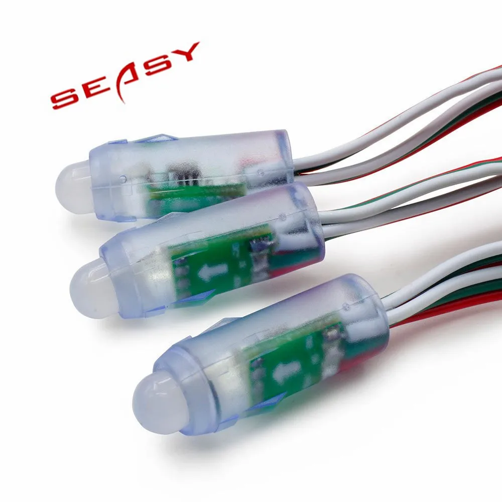 50 шт./лот F12mm WS2821 полноцветный пиксельный модуль DC5V IP68 Водонепроницаемые точечные