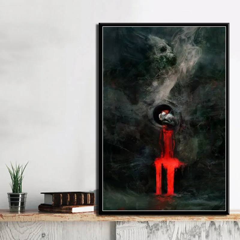 P371 IT фильм Стефан Кинг ужас художественная живопись Шелковый Холст плакат