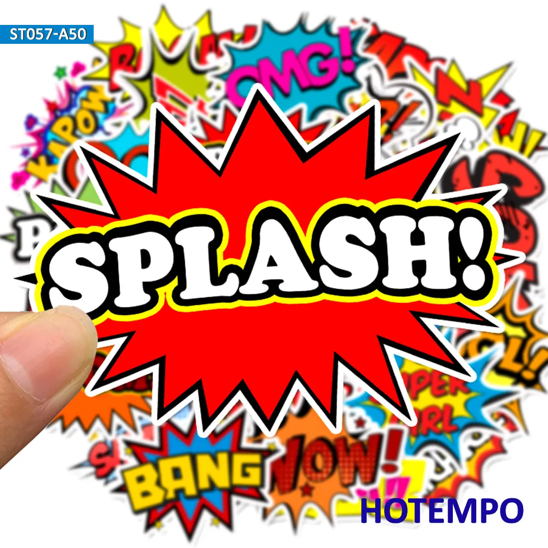50 шт. BAM POW Wow Boom Bang OMG clouds от explosion стикер s для Мобильный телефон ноутбука багажный