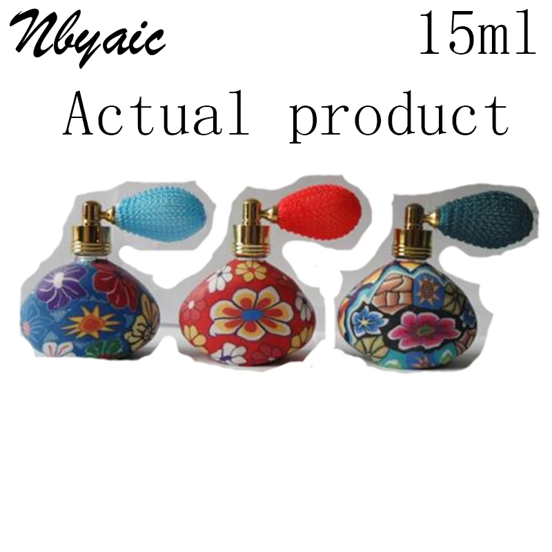 Nbyaic 1 шт. Мягкая Керамическая стеклянная бутылка пустая бутылка для парфюма, полная цветов, очень элегантная подушка безопасности, флакон для духов