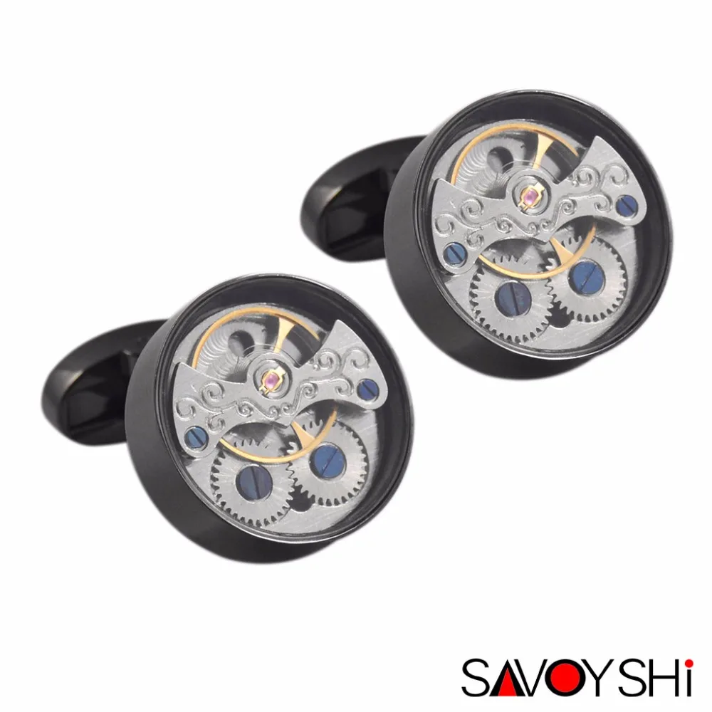SAVOYSHI функциональные Tourbillon часы запонки для мужчин s французские рубашки