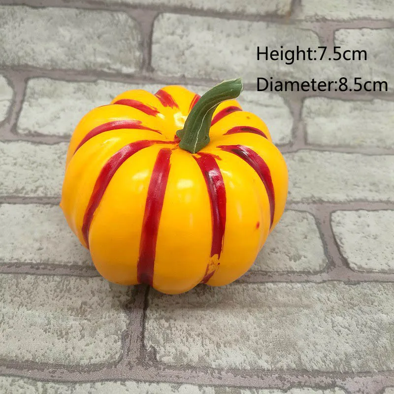 Pumpkin 4 Пластиковый пенный реалистичный имитация, модный реквизит для свадебной вечеринки, 1 шт., Хит, искусственный ребенок, образование, поддельные фрукты, овощи - Цвет: Pumpkin 4