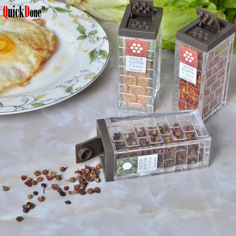 QuickDone прозрачный Творческий приправа баночка для специй соль канистра соусница с