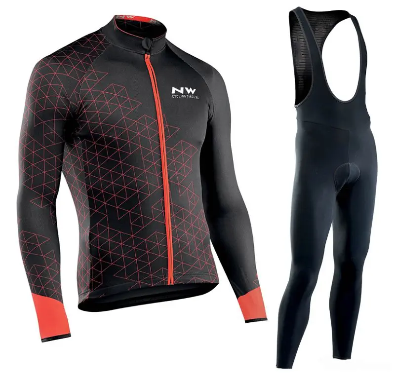 2018 Новый NW дышащий комплект Джерси для велоспорта Ropa ciclismo bicicleta Осенняя Верхняя