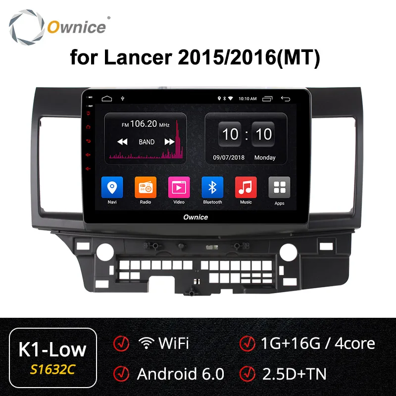 Ownice 10," Android 9,0 360 Pano ram a DSP 8core k3 k5 k6 автомобильный DVD для MITSUBISHI LANCER X 64G rom 4G ram 4G LTE SPDIF - Цвет: S1632 K1-Low