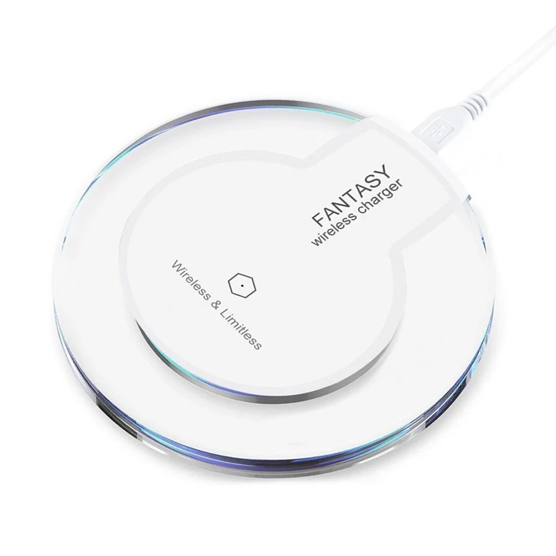 JKING 1Set Universal Portable Wireless Charging Pad LED Qi Charger with Receiver for Sumsung Note3 N9000 N9005 N900 | Мобильные