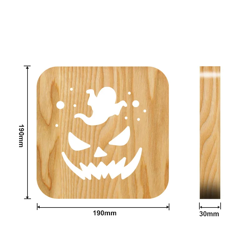 Пасхальный светодиодный ночник с Usb разъемом и изображением призрака светильник