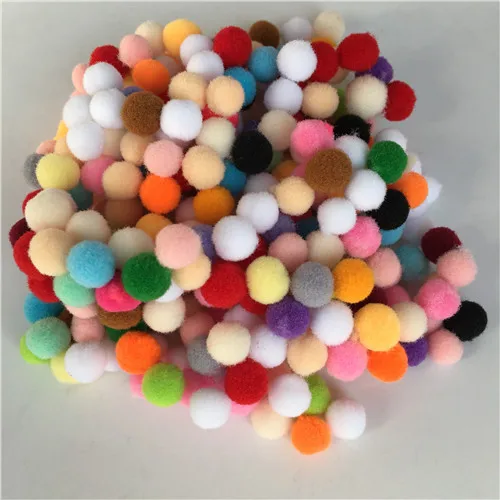 Multi color Для домашнего использования, поделки 8/15/20/25/30 мм разноцветный помпон из меха собственными руками Сделай Сам Мягкие плюшевые шарики-Помпоны Свадебные украшения аксессуары для куклы - Цвет: Multi color