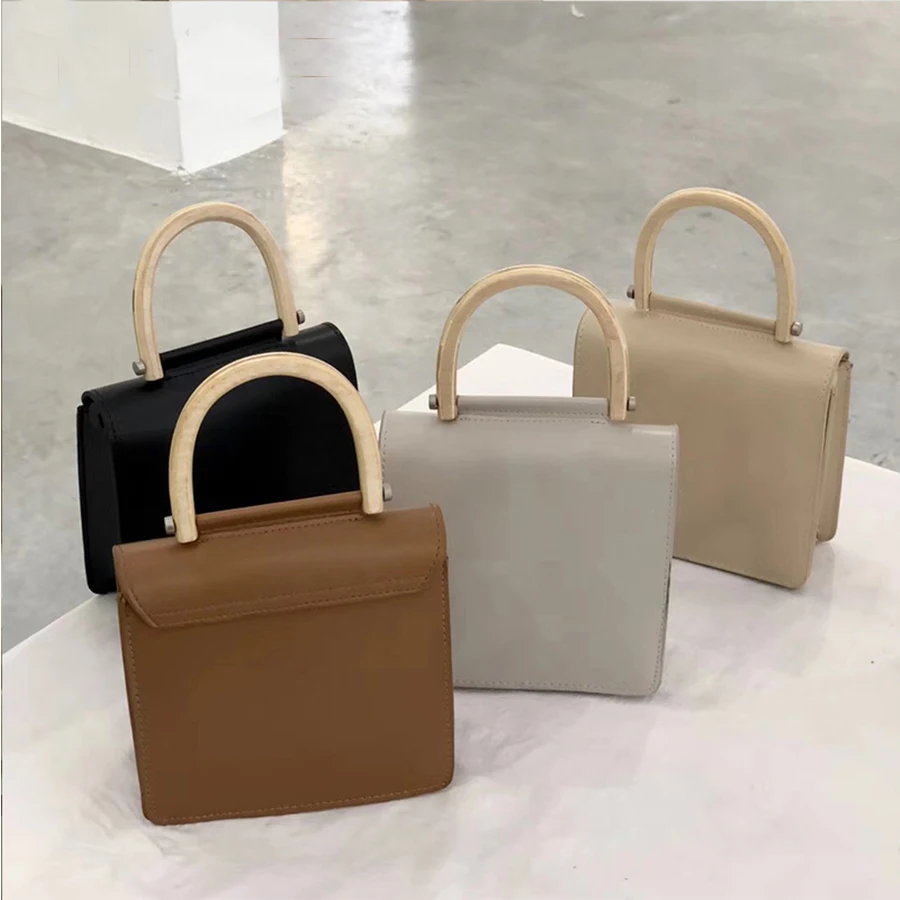 Ins роскошная деревянная женская сумка с верхней ручкой на плечо сумка-мессенджер