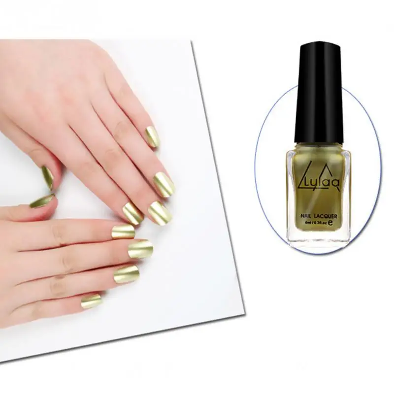 1 шт.. новый тренд эффект зеркальных ногтей арт лак для Soak Off гелевая основа