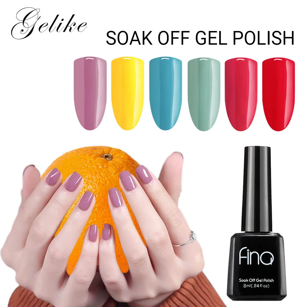 Гелиевый Лак 8 мл стойкий УФ-светодиодный светильник отмачиваемый гель для