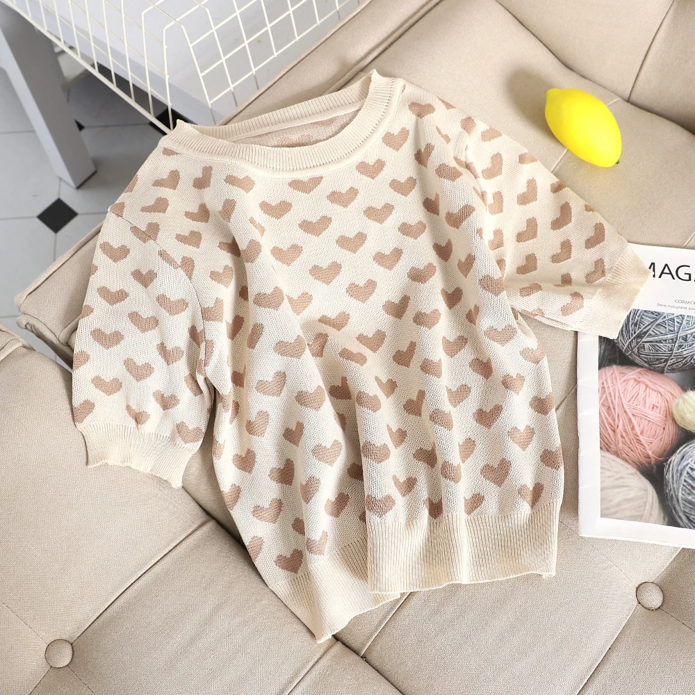 Милый женский костюм 2019 новый модный Удобный Вязаный милый комплект из двух