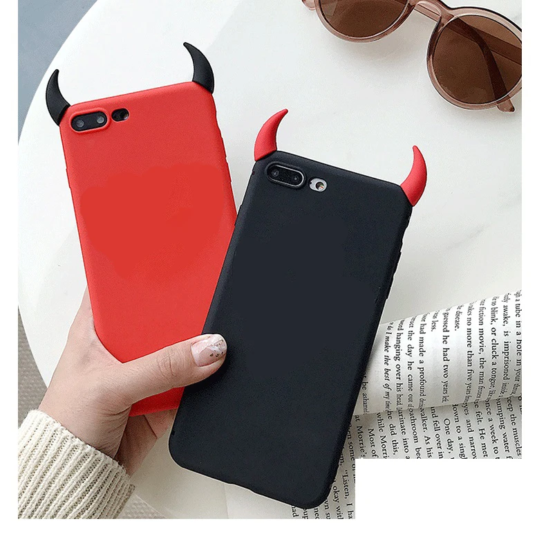 

Мягкий силиконовый чехол Devil Horn Demon Angle Cover для Mate 9 Nova 8 SE Y5 Y6 Y7 Pro Y9 Prime 2018 2019 Fundas, чехлы для телефонов чехол s