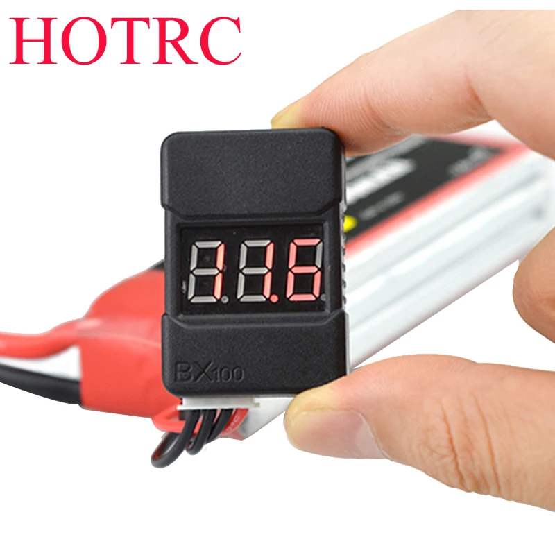 HotRc BX100 1-8S Lipo тестер напряжения батареи/сигнал тревоги низкого