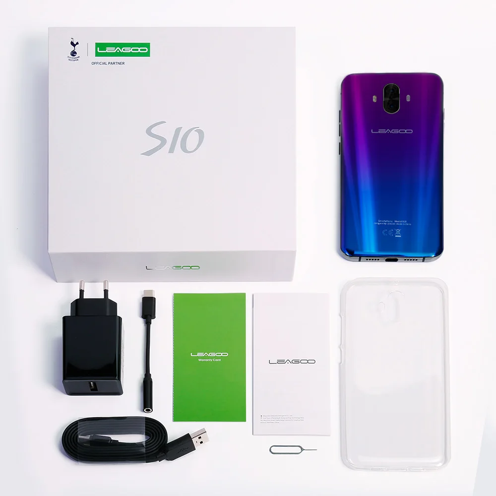 Смартфон LEAGOO S10 6 ГБ + 128 Гб экран 21 дюйма Восьмиядерный Android 8 1 4G мобильный телефон 20