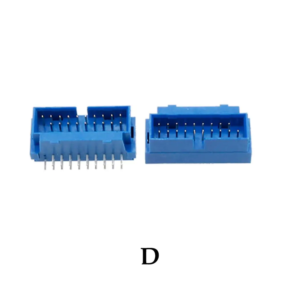 JCD USB3.0 USB 3 0 19Pin 20Pin Мужской Разъем 90 градусов 180 материнской платы шасси переднего