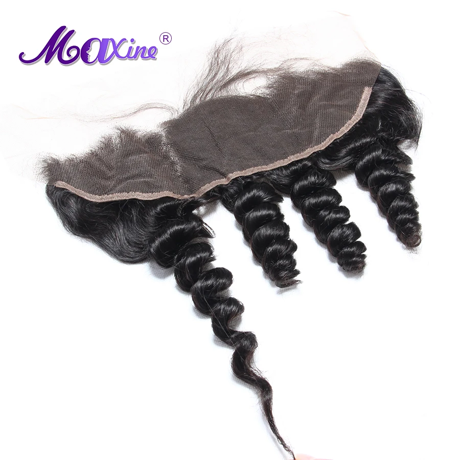 Maxine волосы 13x4 свободная волна предварительно сорвал Кружева Фронтальная