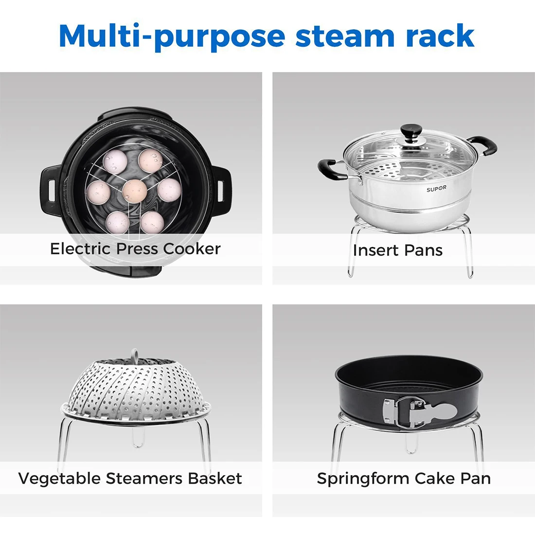 New 15PCS Accessories for Instant Pot Pressure Cooker Ninja Foodi Include Steamer Basket Egg Rack | Дом и сад