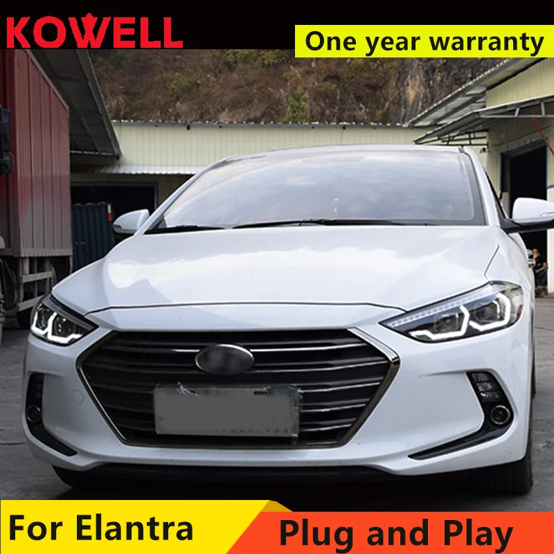 KOWELL стайлинга автомобилей для 2018 2019 фары автомобиля Hyundai Elantra светодиодный задний