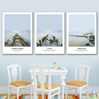 Каменный мост морской пейзаж скандинавский постер и принты настенная живопись Холст Поп А4 художественные картины для гостиной спальни украшения