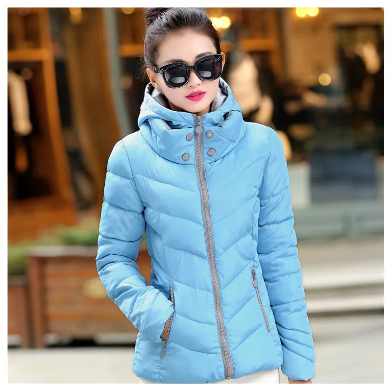 Женская зимняя куртка парка с капюшоном и воротником из искусственного меха|Женские куртки| |