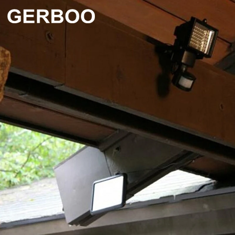 60 LED водонепроницаемый Солнечный свет PIR датчик движения настенный светильник