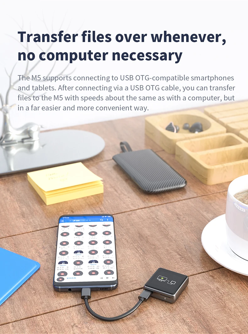FiiO M5 HiFi MP3-плеер | AK4377 | CSR8675 | 32 бит/384кгц | nent DSD128 | сенсорный экран | aptX/LDAC передача/получение | USB DAC | Поддержка звонков